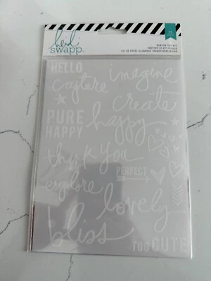 Kit de palabras Heidi Swapp Run On Foil 25 piezas Hola Perfect Bliss Imagine álbum de recortes Foto 1 de 4