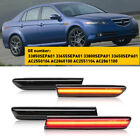 4X Front+Rear Amber+Red Led Smoked Side Marker Lamps For 04-08 Acura Tl Type S