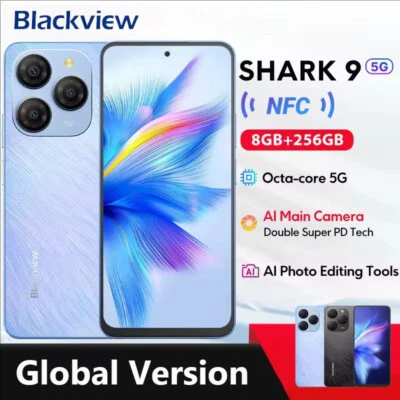 Blackview SHARK 9 5G Smartphone NFC 6.67'' 50MP AI Camera 5000mAh 18W 24GB+256GB - Image 1 of 4