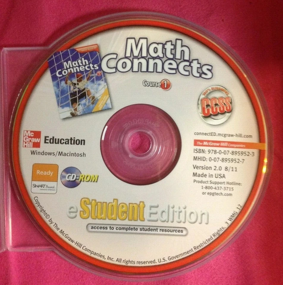 Math Connects, Course 1 Student Edition CD-ROM only - Image 1 of 1