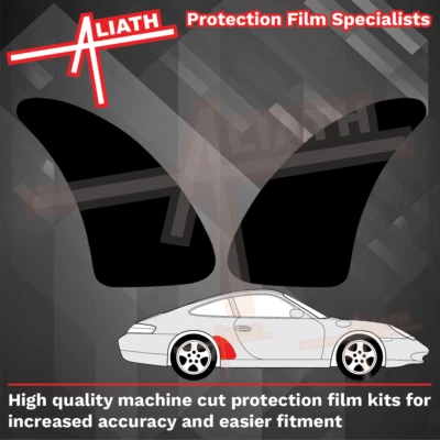 ALIATH Fits Porsche 911 996 Rear QTR Arch BLACK Stone Chip Guard Paint Protection Film
