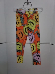 NEW S/M Lularoe Halloween Kids Leggings Jack O'lantern bucket candy orange - Picture 1 of 3