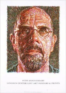 Chuck Close, Self Portrait Lincoln Center 45th Anniversary, Lithograph poster on - Picture 1 of 3