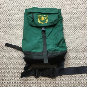 Vintage US Forest Service Backpack Canvas Hiking Day Pack 24x14in USDA - Picture 1 of 10
