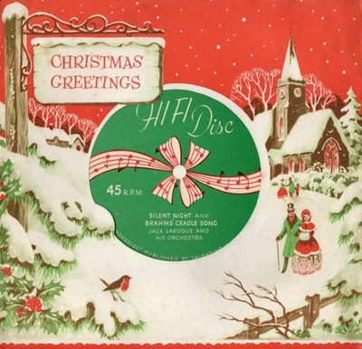 JACK LAROQUE AND HIS ORCHESTRA - CHRISTMAS CARD FLEXI DISC 45RPM - NOVEL PRESENT - Image 1 of 4