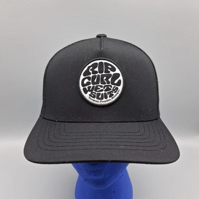 Traje de neopreno Rip Curl negro ajustable Snapback camionero sombrero gorra Foto 1 de 4