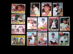 1960 1961 1964-69 Topps Richardson Howard Murcer Rookie Yankees Baseball Lot 15 - Picture 1 of 6