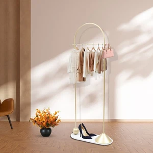 Perchero Portátil Dorado Perchero Resistente Pequeño Perchero Moderno - Imagen 1 de 12