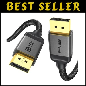 Durable 15FT DP 2.1 Cable - 16K@60Hz, Wide Compatibility with Elite Gaming Gear - Picture 1 of 11