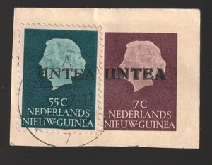 Netherlands New Guinea UNTEA  UN stationery cut fat overprint - Picture 1 of 1
