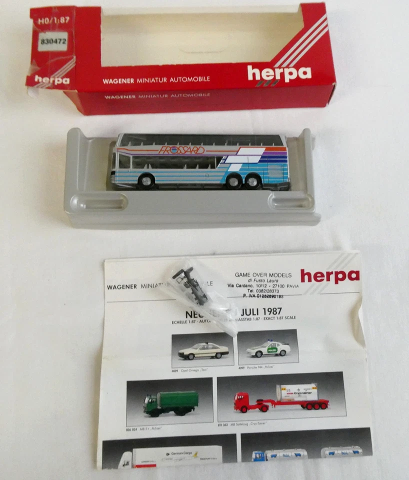 HERPA AUTOBUS FROSSARD RIF. 830472 SCALA 1:87 CON SCATOLA MOLTO BELLO - Immagine 1 di 4