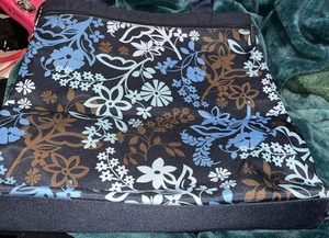 Vera Bradley Lighten Up Front Zip Tote Java Floral. Easy Care. - Picture 1 of 5