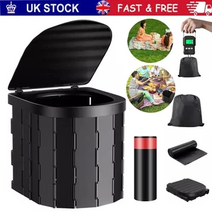 Folding Toilet Car Outdoor Travel Potty Portable for Camping Hiking Beach - Picture 1 of 14