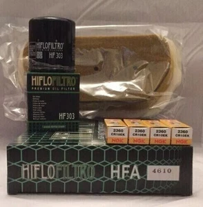 Service Kit für Yamaha YZF-R6 (1999 Zu 2002) Luft/Ölfilter & 4 X Zündkerzen - Bild 1 von 8