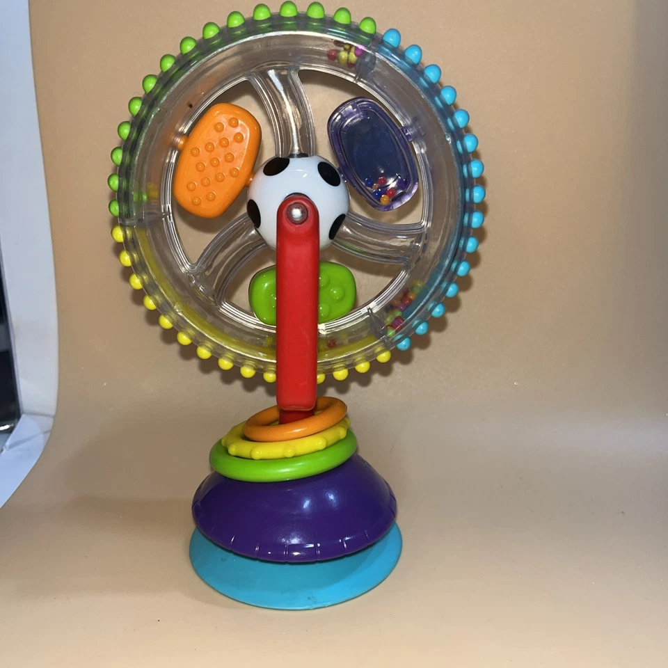 Sassy Wonder Wheel Rattle Table Top Suction Cup Baby Toddler Toy 7” - Image 1 of 4