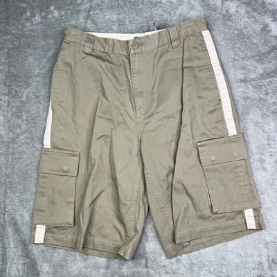 Pantalones Cortos Carga Polo Ralph Lauren Para Mujer 16 Marrón Sarga Rayas 12" Entrepierna Nuevos Foto 1 de 4