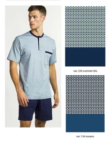 Pigiama uomo a manica corta in jersey di cotone Bip Bip 3021 - Picture 1 of 1