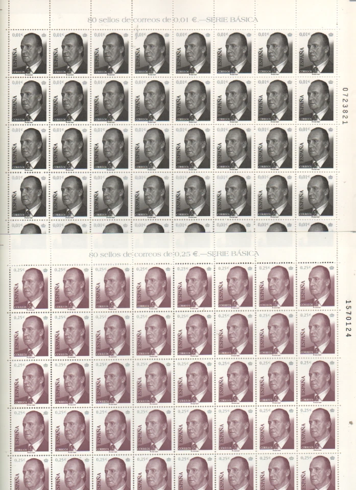 España Pliegos 80 sellos nuevos 1 y 25 cts     colección o franqueo (según foto) - Imagen 1 de 1