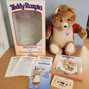 Vintage 1985 Teddy Ruxpin Bär (Mund & Auge Bewegung funktioniert nicht & Band ist langsam) - Bild 1 von 24