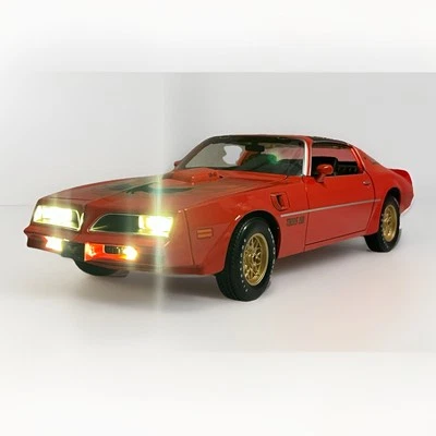 Classic 1977 Pontiac Firebird Trans Am T-Tops Red 1:18 CUSTOM WORKING LIGHTS - Image 1 of 4