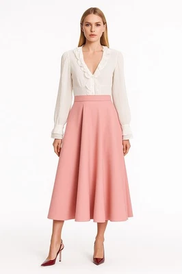 Max Co by Max Mara camicia  donna in cotone bianco garzato e seta, taglia M. Foto 1 de 4