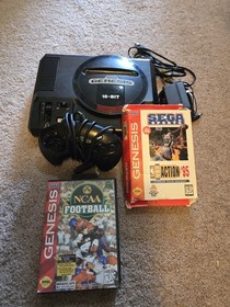 Sega Genesis Model 1 Bundle Controller Tested + 2 Games NCAA Football CIB