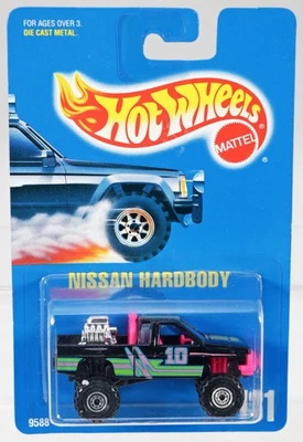 Hot Wheels Nissan Hardbody - 9588 Nunca Removido do Pacote 1991 Preto/Rosa 1:64 - Imagem 1 de 4