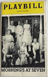 Morning's at Seven - Broadway Playbill - octubre 1980 - Maureen O'Sullivan - Imagen 1 de 3