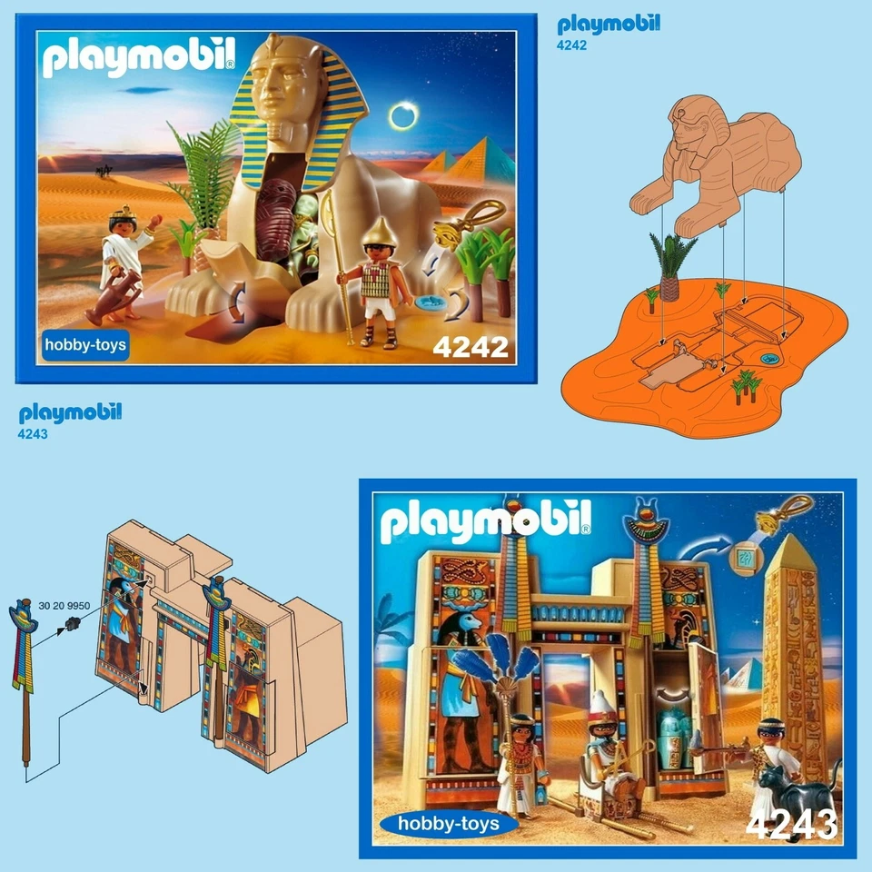 * PLAYMOBIL 4242 4243 6484 * SPHINX ÉGYPTIEN / TEMPLE * SERVICE PIÈCES DÉTACHÉES * - Photo 1/1