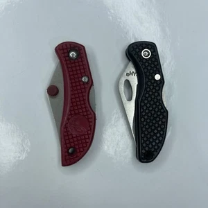 A Lot 2 Red Black Resin Eagle Maxam Folding Utility Pocket Knife Stainless - Picture 1 of 7
