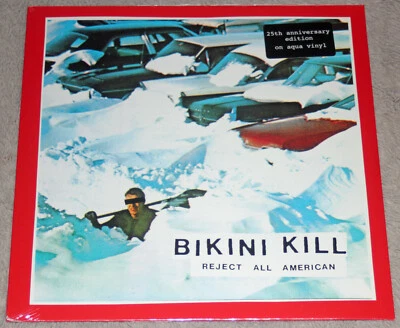 Bikini Kill Reject All American Aqua Blue Vinyl 25th Anniversary  xxx/2000 OOP - Image 1 of 3