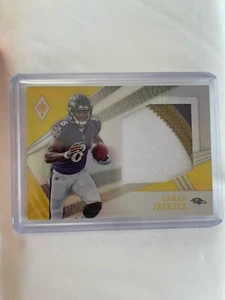 Lamar Jackson 2018 Panini Phoenix Jumbo Jersey Patch Prime /25 Rookie Yellow - Picture 1 of 3