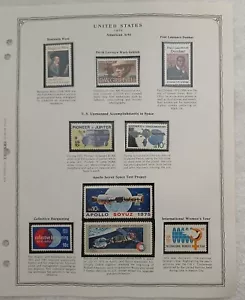 U.S - 1975 - LOT OF STAMPS ON ALBUM PAGE - MH & MNH #61 - Picture 1 of 1