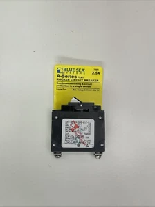 Blue Sea A-Series Flat Rocker Circuit Breaker - Single Pole - 2.5A - 7399 - Picture 1 of 4
