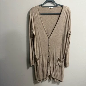Cardigan oversize Maurices spolverino maglione lungo bottoni davanti a costine leggero - Foto 1 di 7
