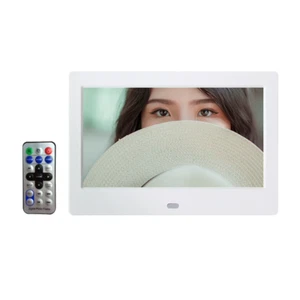 7Inch HD LED Digital Photo Frame Clock Calendar Video Player Support USB/MMC/SD/ - Picture 1 of 12