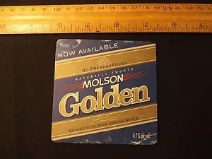 Vintage Early Molson Golden ALE Coaster. Very Popular in the 60's & 70's - Bild 1 von 2