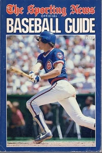 1985 Sporting News Baseball Guide, Ryne Sandberg, Chicago Cubs VG - Picture 1 of 3