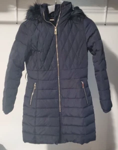 NWOT Defect Ivanka Trump Womens Black Puffer Mid Length Winter Coat XS $299 F163 - Picture 1 of 3