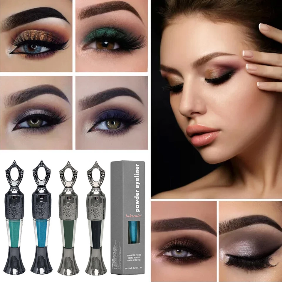 Smoky Makeup Eyeshadow Outline Eye Line No Smudge Eyeliner Powder Beauty Natur 」 - Image 1 of 4