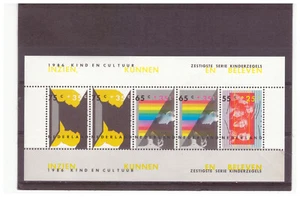 PAÍSES BAJOS SC.B625a HOJA RECUERDO JUVENTUD Y CULTURA MNH YE19 - Imagen 1 de 1