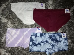 4Girls justice panties size 6/7 NEW 1 hipsters, 1 bikini & 2 boyshort - Picture 1 of 3