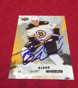 NHL Boston Bruins Blake Wheeler Autographed Hockey Card - Picture 1 of 2