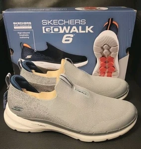 Skechers Men's GoWalk 6 Slip-on Athletic Walking Shoe Size 13 Gray/Charcoal NEW - Picture 1 of 13