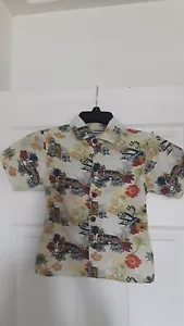 Disneyland Kids Resort Mickey Hawaiian Camp Shirt Surfing Skulls Woody Car Sz XS - Picture 1 of 13