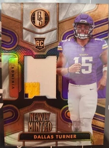 2024 Panini Gold Standard Newly Minted White Dallas Turner RC Rookie PATCH 38/75 - Picture 1 of 1