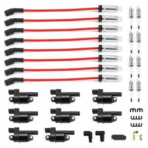 8x Ignition Coil+Iridium Spark Plug+Wireset For 05-15 Chevy Silverado GMC Sierra - Picture 1 of 14