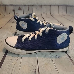 Converse Chuck Taylor All Star High Street Mid Top Navy 663664F Youth Size 2 - Picture 1 of 10