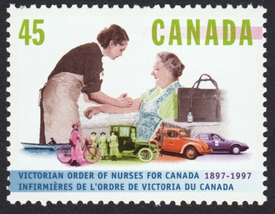 HISTORIA MÉDICA = ENFERMERA = Canadá 1997 #1639 sello MNH Foto 1 de 1