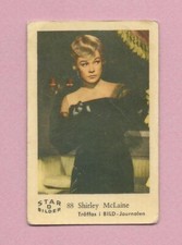 1963 Dutch Gum Card Star Bilder D #88 Shirley MacLaine
